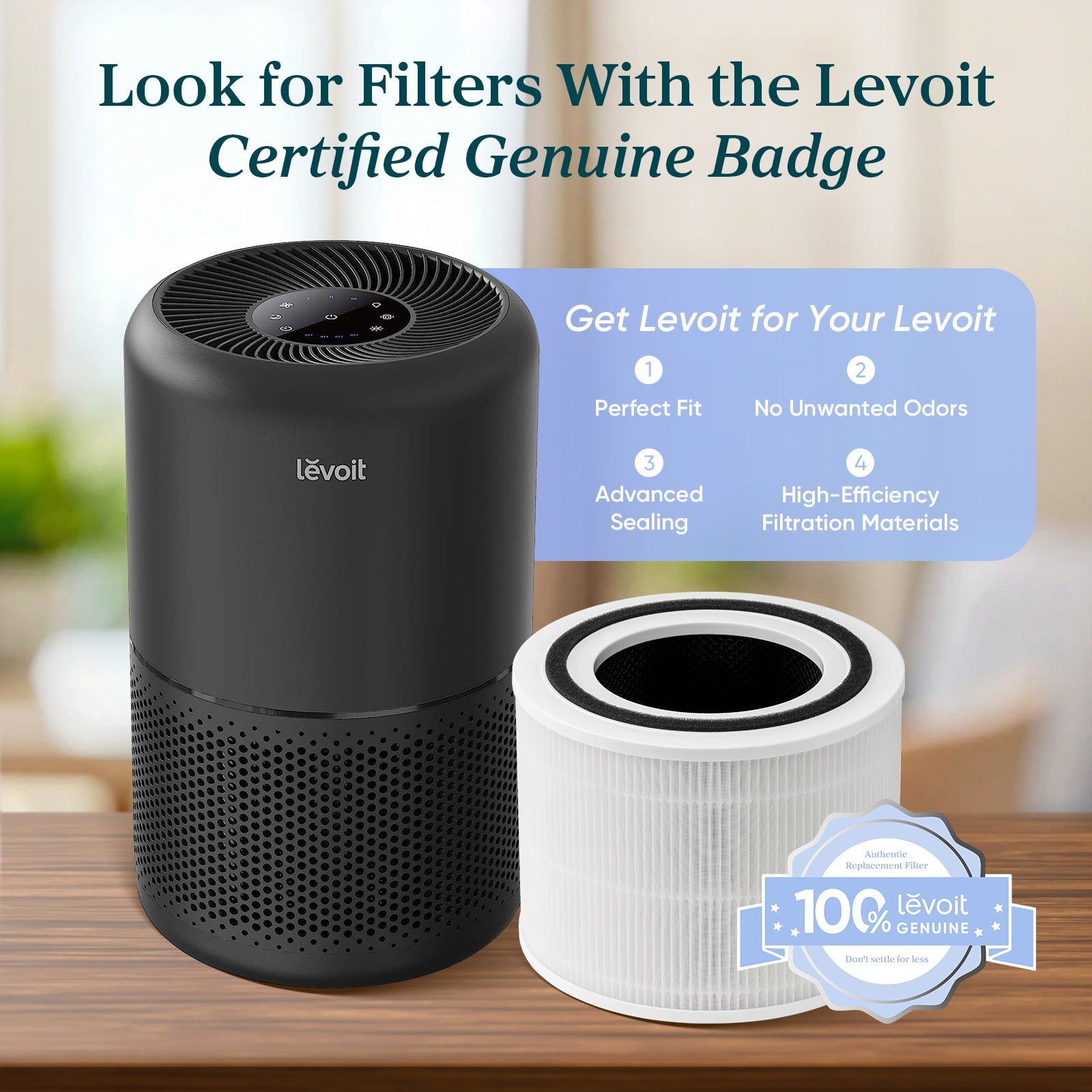 purificador de aire levoit core 300-p negro