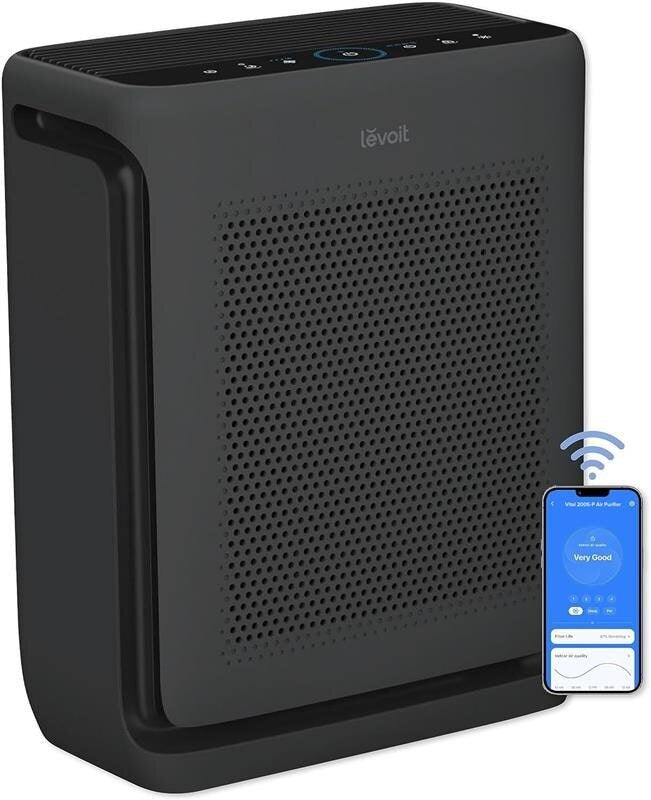 purificador de aire inteligente levoit vital 200s-p - negro
