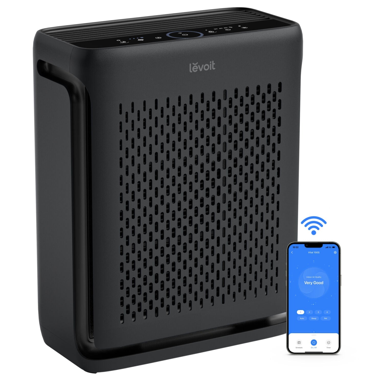 purificador de aire inteligente levoit vital 100s-p negro