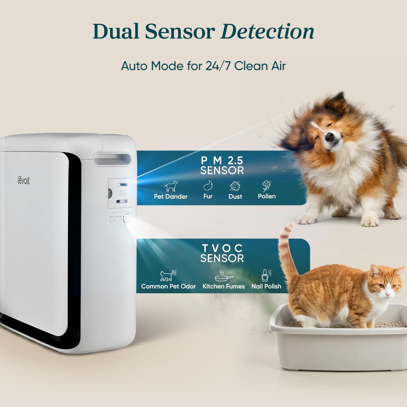 purificador de aire levoit vital pet para mascotas