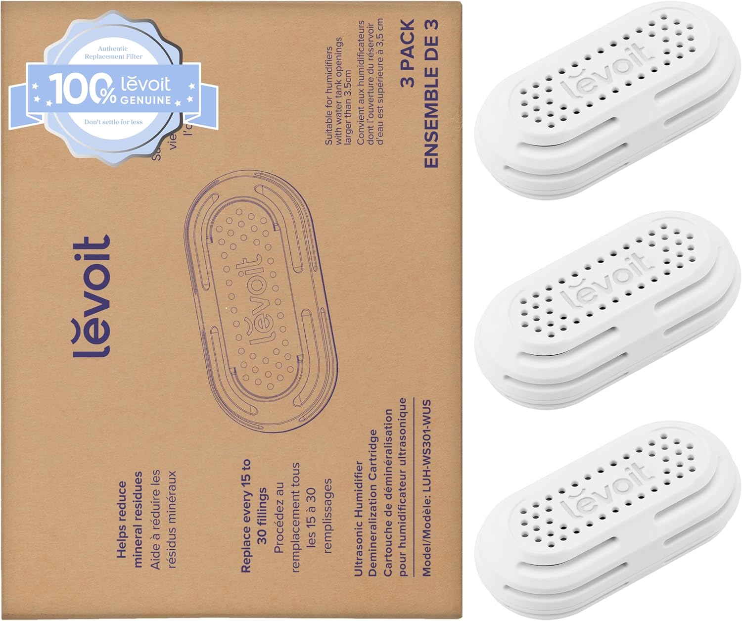 cartucho desmineralizador para humidificador levoit