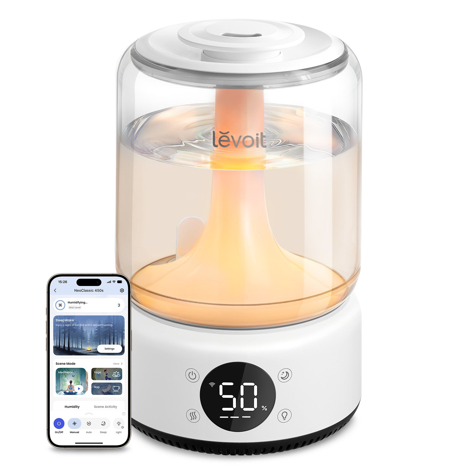 humidificador inteligente levoit neoclassic 450s