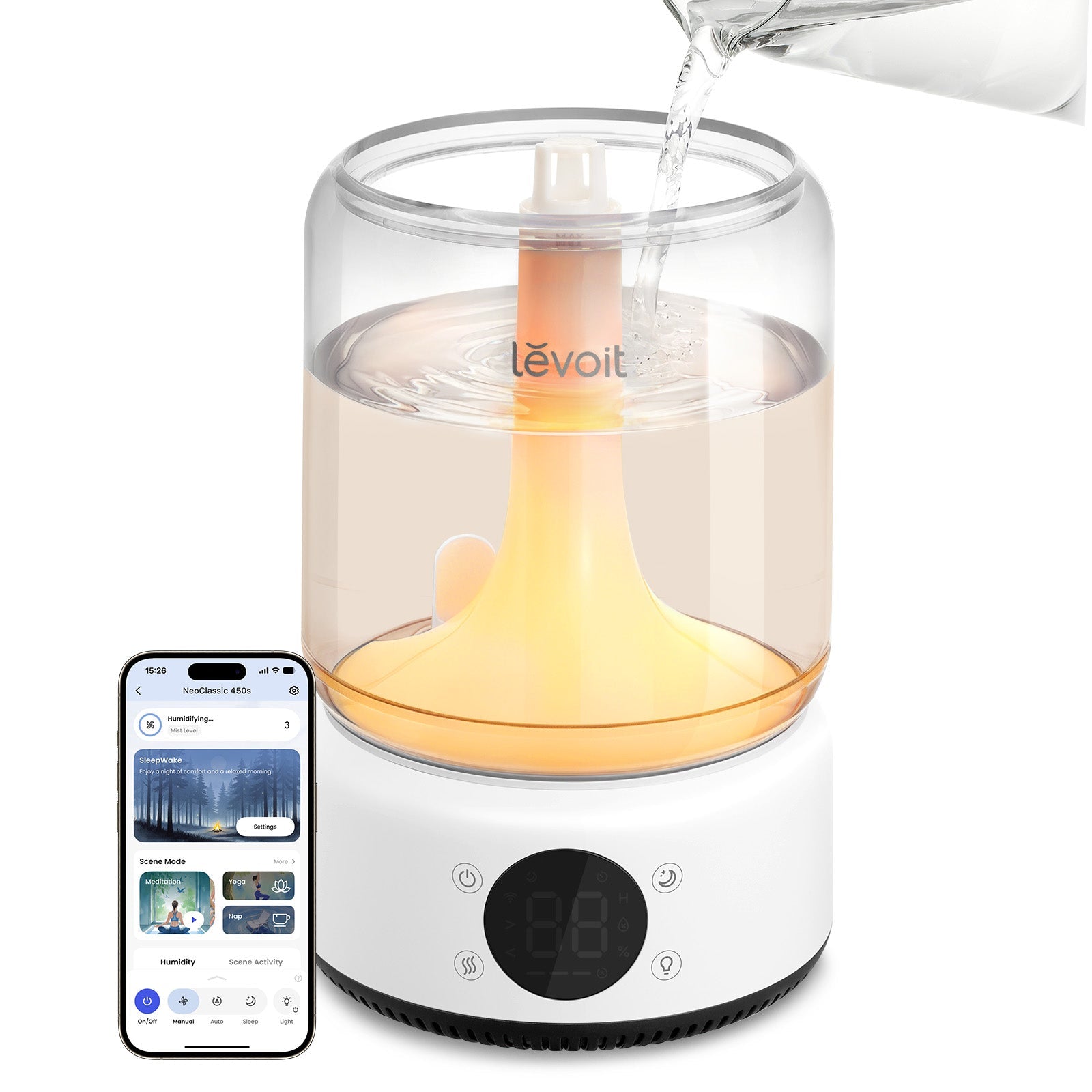 humidificador inteligente levoit neoclassic 450s