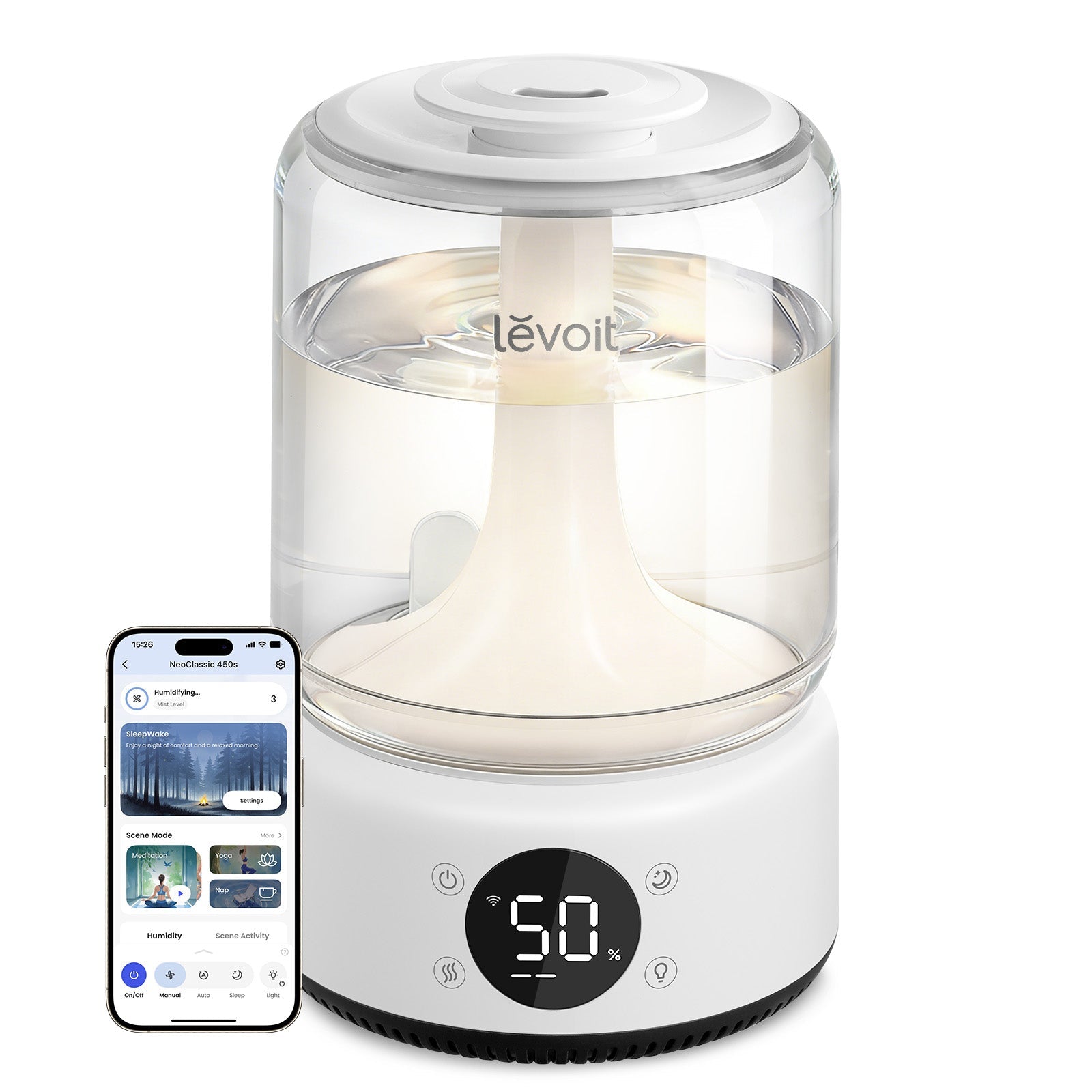 humidificador inteligente levoit neoclassic 450s