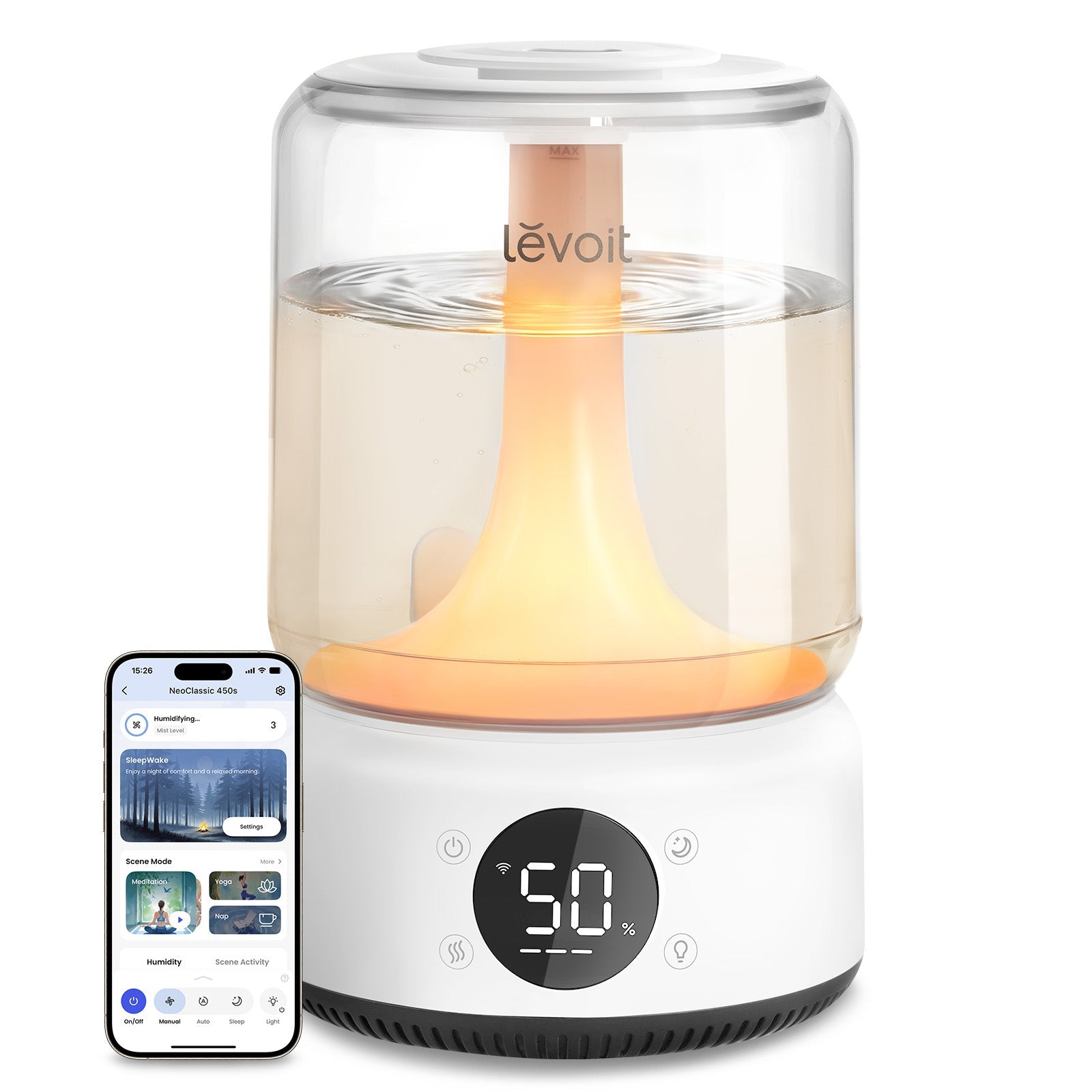 humidificador inteligente levoit neoclassic 450s