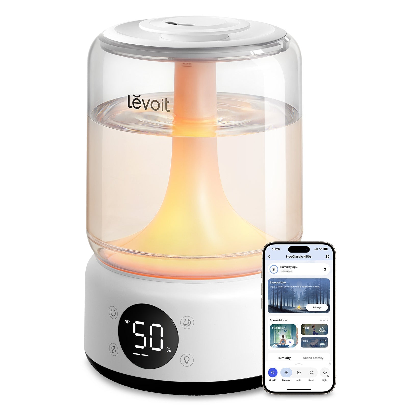 humidificador inteligente levoit neoclassic 450s