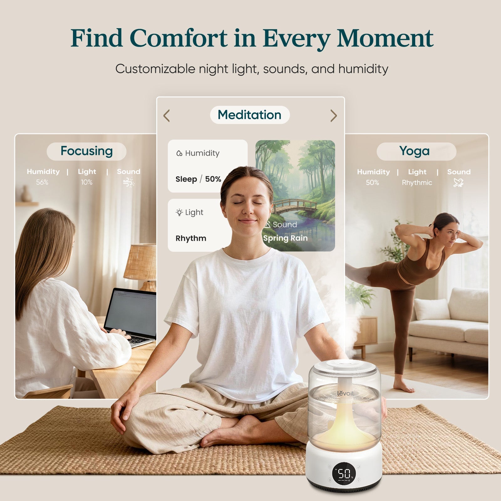 humidificador inteligente levoit neoclassic 450s