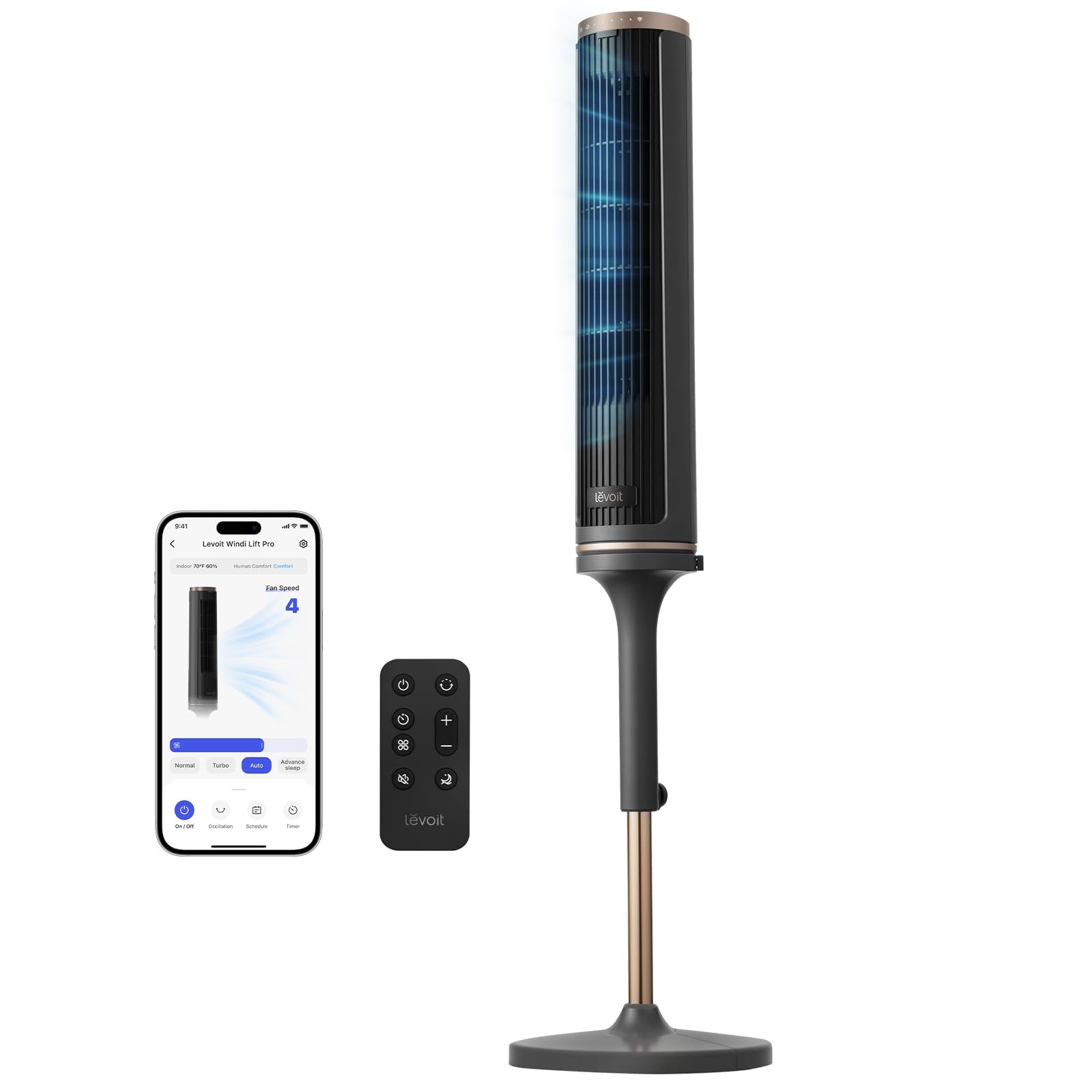 ventilador de torre inteligente levoit windi lift