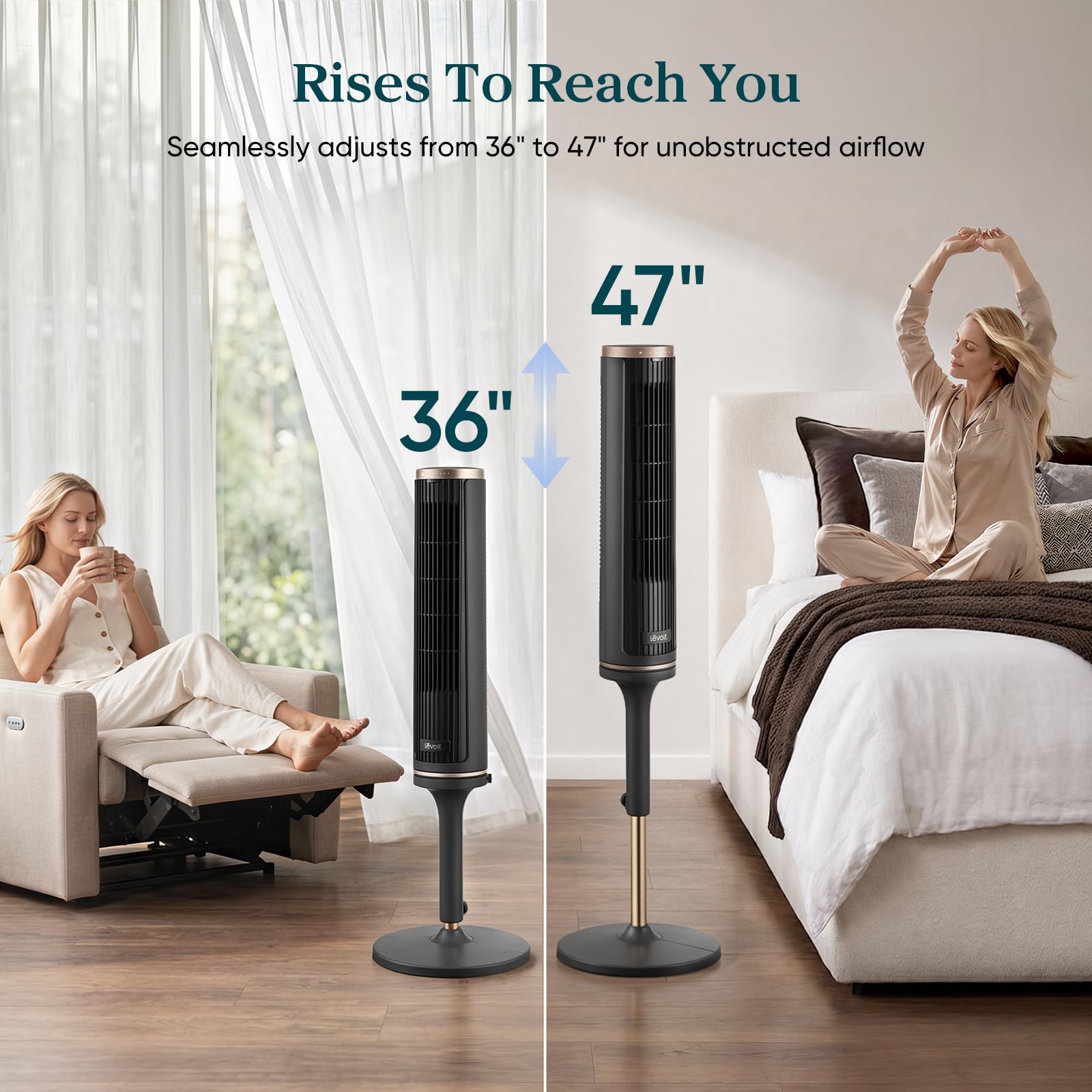 ventilador de torre inteligente levoit windi lift